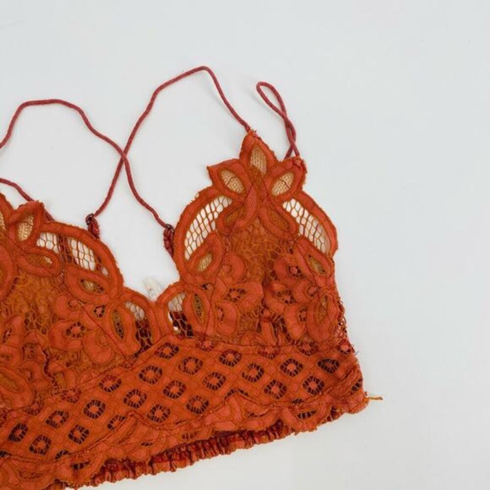 Free People‎ XS orange  Adella Bralette